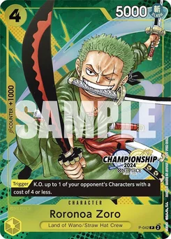 Roronoa Zoro P-042 PR Promotion card