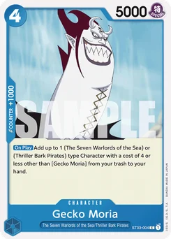 Gecko Moria ST03-004 R1 Blue Donquixote Doflamingo