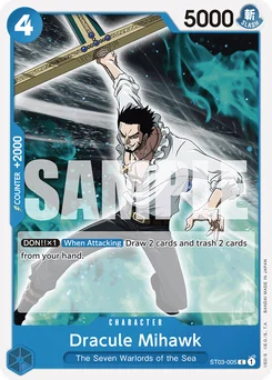 Dracule Mihawk ST03-005 R1 Blue Donquixote Doflamingo