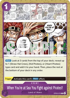 When You're at Sea You Fight against Pirates!! OP05-076 P1 Purple Monkey.D.Luffy