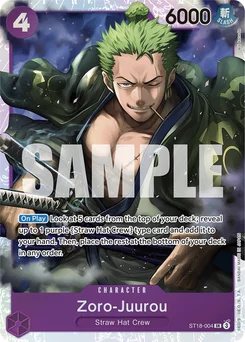 Zoro-Juurou ST18-004 Purple Monkey.D.Luffy