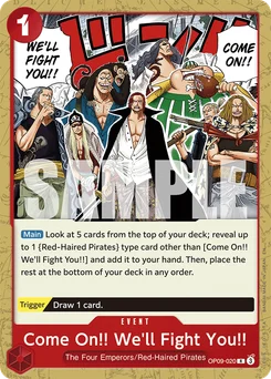 Come On!! We'll Fight You!! OP09-020 R1 Red Shanks