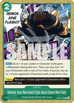 Demonic Aura Nine-Sword Style Asura Demon Nine Flash OP07-036 P1 Green Jewelry Bonney