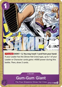 Gum-Gum Giant OP09-078 P1 Purple/Black Monkey.D.Luffy