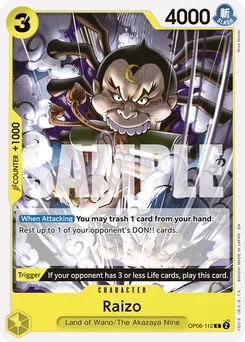 Raizo OP06-112 R1 Green/Yellow Yamato