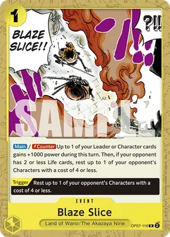 Blaze Slice OP07-116 P1 Green/Yellow Yamato