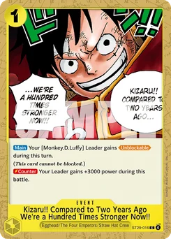 Kizaru!! Compared to Two Years Ago We're a Hundred Times Stronger Now!! ST29-016 Egghead