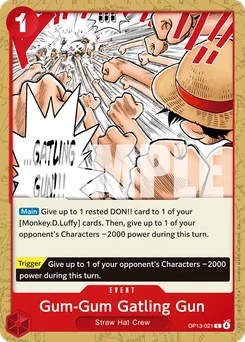 Gum-Gum Gatling Gun OP13-021 R1 Red Monkey.D.Luffy
