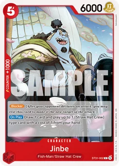 Jinbe ST31-002 Red Monkey.D.Luffy