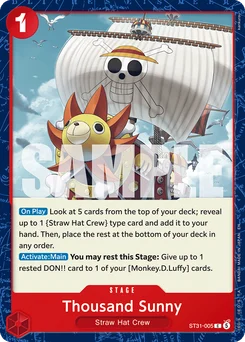 Thousand Sunny ST31-005 Red Monkey.D.Luffy