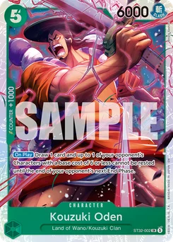 Kouzuki Oden ST32-002 Green Roronoa Zoro