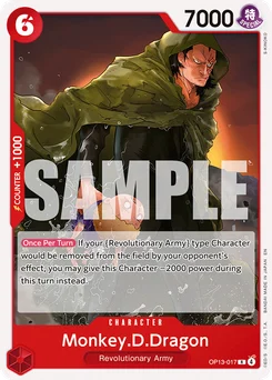 Monkey.D.Dragon OP13-017 R1 Red/Black Sabo