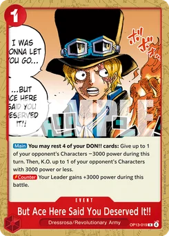 But Ace Here Said You Deserved It!! OP13-019 P2 Red/Black Sabo