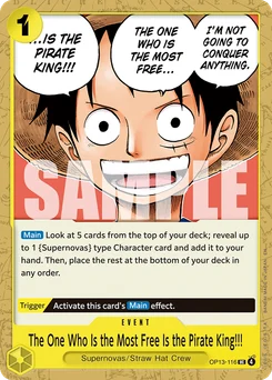 The One Who Is the Most Free Is the Pirate King!!! OP13-116 R1 Yellow Eustass"Captain"Kid