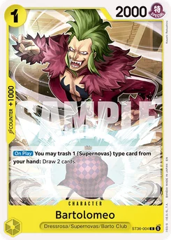 Bartolomeo ST36-004 Yellow Eustass"Captain"Kid