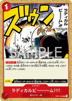 Radical Beam !! OP01-029 R1 One Piece Card the Best