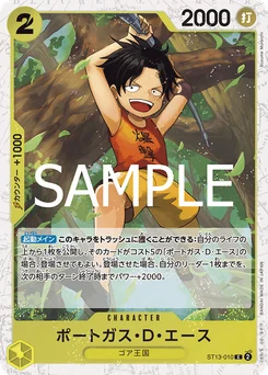 Portgas D. Ace ST13-010 P2 One Piece Card the Best vol.2