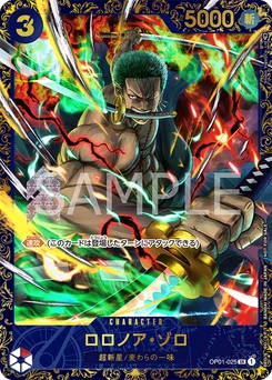 Roronoa Zoro OP01-025 P4 Carte promo