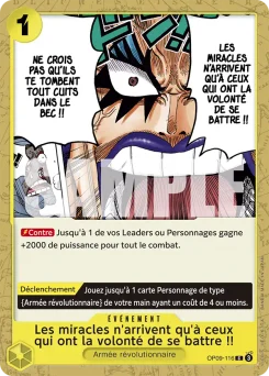 Les miracles n'arrivent qu'à ceux qui ont la volonté de se battre !! OP09-116 Les Nouveaux Empereurs