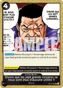 Disons que les sept grands corsaires ne nous sont plus d'aucune utilité !! OP10-096 Sang Royal
