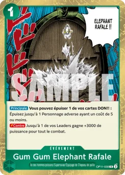 Gum Gum Elephant Rafale OP11-038 Des Poings Vifs Comme l'Éclair