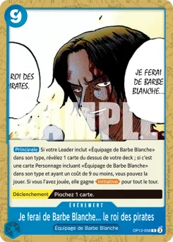 Je ferai de Barbe Blanche... le roi des pirates OP12-058 L'Héritage du Maître