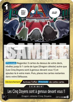 Les Cinq Doyens sont à genoux devant vous !! OP13-096 Successeurs