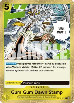 Gum Gum Dawn Stamp OP13-117 Successeurs