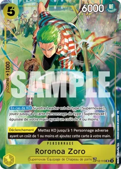 Roronoa Zoro OP12-113 P1 Les Sept de la Mer d'Azur