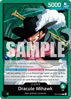 Dracule Mihawk OP14-020 Les Sept de la Mer d'Azur