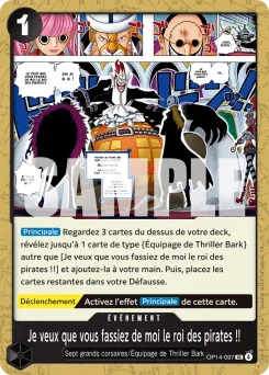 Je veux que vous fassiez de moi le roi des pirates !! OP14-097 Les Sept de la Mer d'Azur
