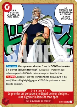 Le premier qui perturbera le départ de mon disciple... aura à goûter la lame de mon épée EB04-009 Aventure sur l'Île de Dieu