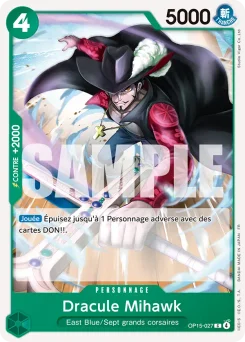 Dracule Mihawk OP15-027 Aventure sur l'Île de Dieu