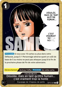 Désolée, mais en tant qu'être humain... c'est vraiment trop la honte OP15-097 Aventure sur l'Île de Dieu