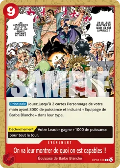 On va leur montrer de quoi on est capables !! OP16-019 L'Heure de la Bataille Décisive