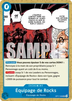 Équipage de Rocks OP17-056 Les Guerriers les Plus Puissants au Monde