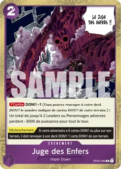 Juge des Enfers OP02-089 P1 One Piece Card the Best