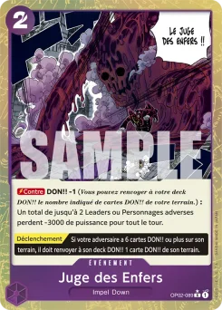 Juge des Enfers OP02-089 P3 One Piece Card the Best