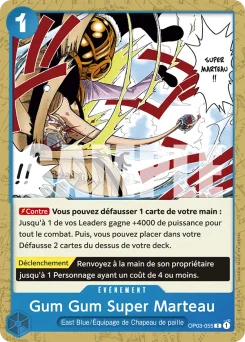Gum Gum Super Marteau OP03-055 P1 One Piece Card the Best