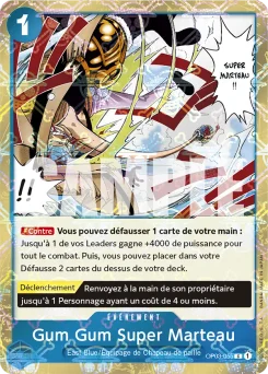 Gum Gum Super Marteau OP03-055 P2 One Piece Card the Best