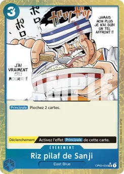 Riz pilaf de Sanji OP03-056 P3 One Piece Card the Best