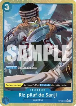 Riz pilaf de Sanji OP03-056 P4 One Piece Card the Best