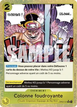 Colonne foudroyante OP03-121 P4 One Piece Card the Best