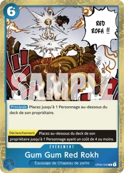 Gum Gum Red Rokh OP04-056 P1 One Piece Card the Best