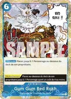 Gum Gum Red Rokh OP04-056 P2 One Piece Card the Best