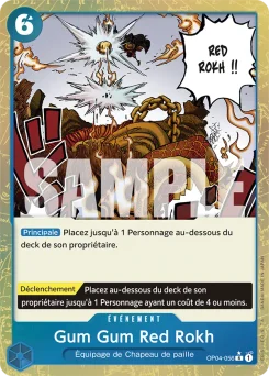 Gum Gum Red Rokh OP04-056 P3 One Piece Card the Best