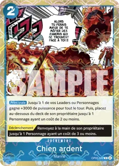Chien ardent OP05-057 P2 One Piece Card the Best