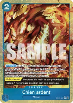 Chien ardent OP05-057 P4 One Piece Card the Best
