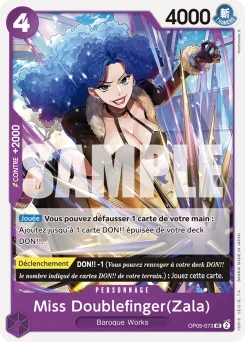 Miss Doublefinger (Zala) OP05-073 P1 One Piece Card the Best