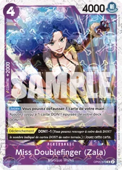 Miss Doublefinger (Zala) OP05-073 P2 One Piece Card the Best